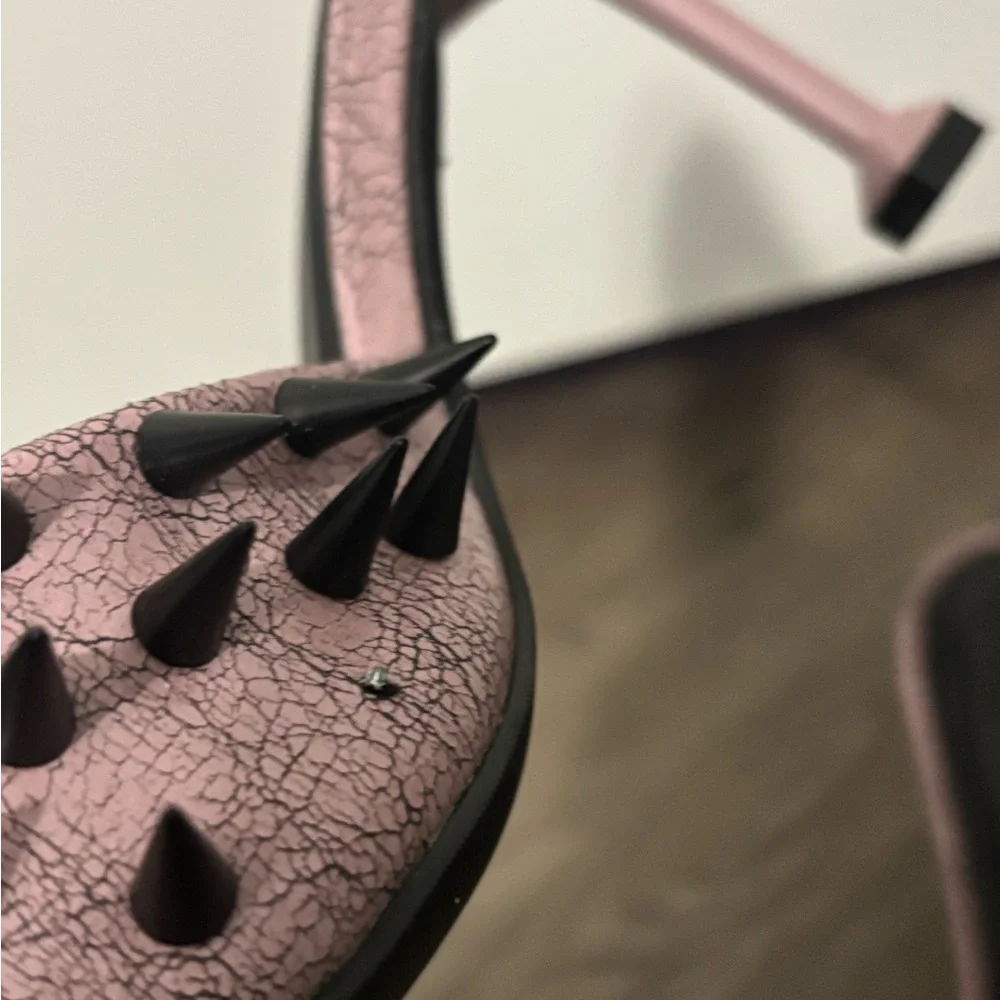 Dolls Kill / Sugar Thrillz Lovestruck Edge Peep Toe Heels - Picture 10 of 10